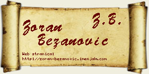 Zoran Bežanović vizit kartica